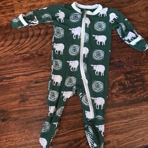 Kickee Pants Farm Zip Footie